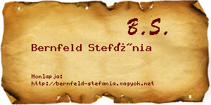 Bernfeld Stefánia névjegykártya